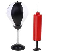 FUNOMOCYA Balle de Boxe de Bureau avec Ventouse Mini Punching Ball Anti-Stress et Stable avec Pompe pour Entraînement et Relaxation