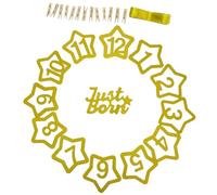 FUNOMOCYA Bannière Photo à Pinces pour Bébé 1er Anniversaire, Décoration Intérieure en Papier et Bois Effet Décoratif, Guirlande Unique pour Moment Spécial