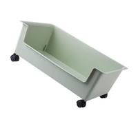 FUNOMOCYA Bibliothèque à Roues étagère Mobile à roulettes bibliothèque roulante bac de Rangement roulettes Bureau Casse de Stockage de étagère à roulettes Plastique Vert Clair