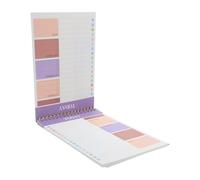 FUNOMOCYA Bloc-notes Agenda du Jour A5 Violet Non Daté 3 Exemplaires Carnet D'organisation Personnelle Planificateur de Suivi du Temps Habitudes pour Gestion Temps