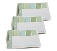 FUNOMOCYA Bloc-notes de Liste de Tâches Quotidiennes Vert, 3 Carnets Spirale avec 52 Feuilles Détachables, Outil Complet de Planification pour Travail et Voyage