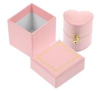 FUNOMOCYA Boîte à Bijoux Forme Cœur pour Bagues de Fiançailles Design Romantique avec Boucle Coffret Élégant Portable Protection pour Bijoux Précieux Boîte Emballage