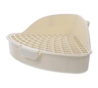 FUNOMOCYA Boîte à Litière Triangulaire pour Hamster et Chinchilla en Plastique Blanc, Résistante aux Fuites Contrôle des Odeurs, pour Salons et Jardins