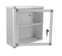 FUNOMOCYA Boîte à Pharmacie Armoire de Premiers Secours Murale Verrouillable en Alliage D'aluminium, Rangement Multi-Niveaux pour Remède Pratique Maison Bureau