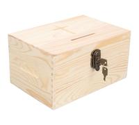 FUNOMOCYA Boîte aux Lettres en Bois pour Dons avec Serrure Urne de Collecte de Fonds 29X205X16 CM Boîte à Suggestions Verrouillable pour Bureau et Événements Caritatifs