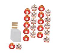 FUNOMOCYA Boîte Cadeau Papier An Chinois Lion Mignon Coffret avec Opp et Fermeture Torsadée pour Fête Garçon Fille