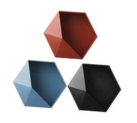 FUNOMOCYA boîte de Rangement Murale étagère Rangement Organisateur Mural géométrique étagère hexagonale étagères flottantes hexagonales étagère Murale Flottante étagères hexagonales Noir