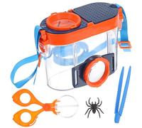 FUNOMOCYA Boîte d'observation d'insectes avec loupe à Double grossissement ventilée et Portable avec Pince et Pinceau Jeu d'exploration pour garçon et Fille en Plein air