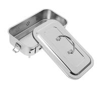 FUNOMOCYA Boîte Inox avec Couvercle Perforé pour Outils Bac Robuste et Hygiénique pour Rangement et Transport Sécurisé des Instruments Dentaires