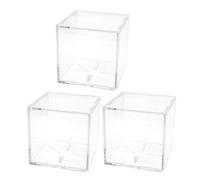 FUNOMOCYA Boîtes de Présentation Transparentes en Acrylique pour Baseball et Balle de Tennis, Lot de 3, Support Cubique Décoratif et Gain de Place pour Maison et Bureau