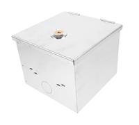 FUNOMOCYA Boîtier Acier Inoxydable avec Serrure pour Prise Extérieure Boîte de Protection pour Prise Électrique Étanche et Robuste pour Recharge de Véhicule Électrique Extérieur
