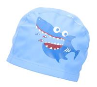 FUNOMOCYA Bonnet de Bain Adorable en PU pour Garçon et Filles Motifs Dessin Animé, Bonnet de Bain Élastique Bleu Protégeant Les Cheveux, pour Natation été Vacances