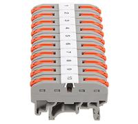 FUNOMOCYA Bornes de câblage Bornier de fil électrique 10 ensembles Bloc DIN Laiton Épissure rapide pour armoires de commande