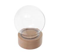 FUNOMOCYA Boule à Neige en Verre Dôme Transparent avec Boîte à Musique Intégrée et Socle en Bois Kit de Bricolage DIY pour Décoration Intérieure Présentation de Souvenirs Création