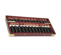 FUNOMOCYA Boulier Bois Vintage Colonnes Perles Outil Arithmétique Éducatif pour à Compter et Calculer Étudiants et Comptables