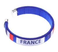 FUNOMOCYA Bracelet Supporter Football Drapeau France Tissé Sangle Souple pour Fans Adulte et Adolescent Accessoire Sportif et Flexible pour Matchs et Fêtes