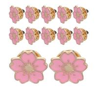 FUNOMOCYA Broche Fleur Japonaise en Alliage Émaillé, 12pcs Épingles Décoratives Mignonnes pour Femmes, Design Sécurisé, pour Vêtements et Occasions Spéciales