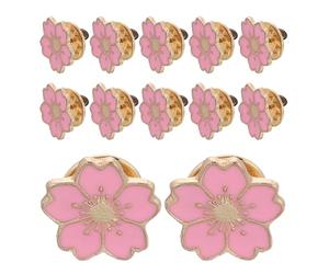 FUNOMOCYA Broche Fleur Japonaise en Alliage Émaillé, 12pcs Épingles Décoratives Mignonnes pour Femmes, Design Sécurisé, pour Vêtements et Occasions Spéciales