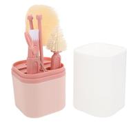 FUNOMOCYA Brosse Biberon Silicone Kit de Nettoyage Portable avec Egouttoir et Boîte de Rangement pour Maman Brosse Tétine Goupillon Paille Ensemble Compact pour Voyage