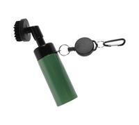 FUNOMOCYA Brosse de Nettoyage pour Clubs de Golf Verte à Bouton-Poussoir Pulvérisateur d'eau Intégré, Poils Résistants pour Rainures, Nettoyeur Portable Compact pour Parcours et Tournois