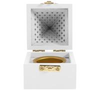 FUNOMOCYA Brûleur de Parfum Décoratif en Bois de Pin 7X7X11 CM Blanc Porte-Parfum Pyramidal Ajouré Multifonction pour Aromathérapie et Décoration Intérieure