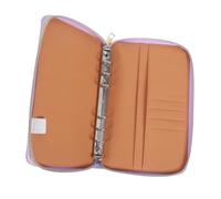 FUNOMOCYA Budget Binder Refillable Wallet Organizer With Rings PU Zipper Wallet For Cash Card Storage Versatile Planner For School Office Travel