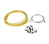 FUNOMOCYA Câble de Frein Vélo avec Gaine Jaune Compatible Vélo Route et Pliant Câble Métallique Robuste pour Freinage Puissant et Fluide