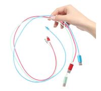 FUNOMOCYA Câble USB Type-C Charge Rapide LED Visible, Lot de 3 Câbles TPE pour Appareils USB, Utilisation Nocturne et Rechargement Sécurisé