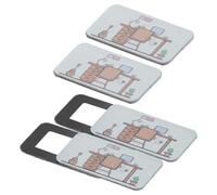 FUNOMOCYA Cache Coulissant pour Caméra D'ordinateur Portable Abs, Lot de 4 | Appels Vidéo et Télétravail, Profil Fin Compatible Fermeture du Capot, Motif Charmant