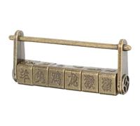 FUNOMOCYA Cadenas à Combinaison Rétro Serrure Ancienne Chinoise Robuste et Sécurisée en Alliage de Zinc Or pour Tiroir ou Boîte à Bijoux Maison Bureau
