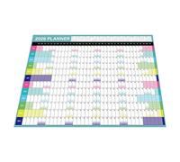 FUNOMOCYA Calendrier Mural 2026 Grand Format Vert 7 Calendrier Annuel Complet Page Agenda Familial Mensuel Papier à Suspendre Planificateur Mural pour Bureau École et Maison