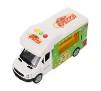 FUNOMOCYA Camion Pizza Alliage pour Garçon Fille Éducatif et Interactif Jeu de Rôle Chef Compatible Multiples Scènes Poussette Ludique pour Tout-Petits