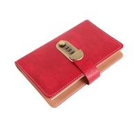 FUNOMOCYA Carnet D'épargne avec Cadenas à Code, Classeur D'épargne en Pu Rouge avec Multiples Enveloppes pour Bureau et Maison, Protection Sécurisée et Organisation Budgétaire