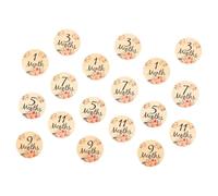 FUNOMOCYA Cartes Étapes en Bois 18 Pièces pour Bébé Disques Mensuels de Croissance Panneaux Photo pour -Né Accessoires Photo pour Jalons Mensuels Décoration Chambre Bébé