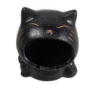 FUNOMOCYA Cendrier Céramique Noir Multifonctionnel pour Bureau et Maison Décoration Entrée Élégante Grand Volume pour Intérieur et Extérieur Accessoire Pratique et Esthétique