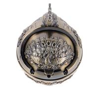 FUNOMOCYA Cendrier Métal Vintage avec Couvercle Coupe-Vent pour Patio et Balcon Cendrier à Cigares Anti-Odeur Design Pratique pour Intérieur et Extérieur