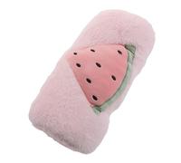 FUNOMOCYA Chauffe-Mains Hiver Motif Pastèque 30 X 14 Cm, Manchon Chaud Doux en Tissu Peluche, Pochette Chauffante Portable pour Femmes et Étudiants, Accessoire Hiver Bureau et Voyage