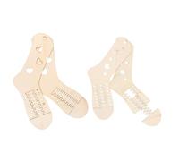 FUNOMOCYA Chaussette à tricoter en bois 4Pcs Bloqueurs de chaussettes pour outils pour fabriquer des chaussettes, formes étoile et cœur, projets de tricot DIY