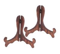 FUNOMOCYA Chevalets Dexposition 2 Supports Dassiettes En Bois Pour Vitrine Dœuvres Dart