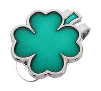 FUNOMOCYA Clip de Marqueur Balle de Golf Métal avec Trèfle Argenté Accessoire Robuste et Coloré pour Chapeaux pour Golf Sport Extérieur et Voyage Unisexe