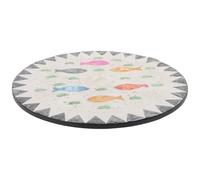 FUNOMOCYA Coaster Tasse à Thé Rond Créatif Forme de Antidérapant et Isolant Thermique pour Bureau et Maison sous-Verre Décoratif Plage Océan Support Mug Polyvalent