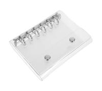 FUNOMOCYA Couverture de Classeur Transparente en Pvc Souple avec 6 Anneaux et Fermeture à Bouton-pression Sécurisée pour Réunions et Voyages Pratiques