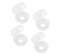 FUNOMOCYA Couvre-boutons en Plastique Blanc de Cuisinière Lot de 4 Réutilisable Sécurité Gazinière pour Protection Garçon et Filles Adapté pour Four et Plaque de Cuisson