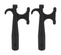 FUNOMOCYA Crochet de Bateau en Nylon Noir Polyvalent 2pcs, Outil Multifonction pour Fixation et Kayak, Fixation Robuste Trou de 25,4mm pour Usage Nautique