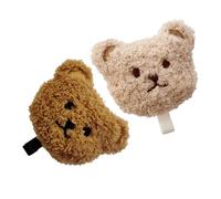 FUNOMOCYA Crochets Muraux Adhésifs pour Clés Ours en Peluche 2 Pièces Crochet sans Perçage pour Manteaux et Serviettes Porte-clés pour Porte et Placard
