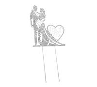 FUNOMOCYA Décoration Gâteau Mariage Mr Mrs Argenté Cake Topper Romantique pour Fête Nuptiale Accessoire Déco Gâteau pour Mariage et Shower Bridal