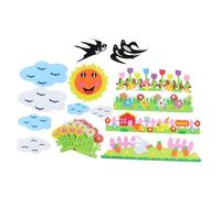 FUNOMOCYA Décorations DIY pour Tableau Feutrine Découpes Cartoon pour Salle de Classe Kit Complet pour Affichage Mural Créatif et Pédagogique