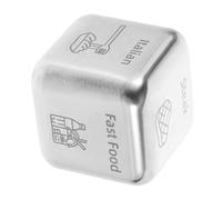 FUNOMOCYA Dés de Décision Alimentaire Acier Inoxydable pour Dîner Cube Créatif sans Piles Compact et Robuste Jeu pour Couples et Repas Famille