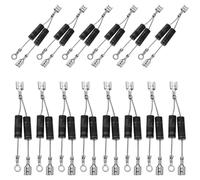 FUNOMOCYA Diodes de Four à Micro-ondes Faible Niveau Sonore 10 Pièces Haute Tension Lot en Abs et Alliage D'aluminium pour Micro-ondes Standard