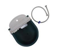 FUNOMOCYA Distributeur Automatique Eau pour Animaux Élevage avec Cuvette Plastique et Tuyau INOX Tressé Abreuvoir Mural Facile à Installer pour Chevaux Bovins Moutons Chèvres et Chiens